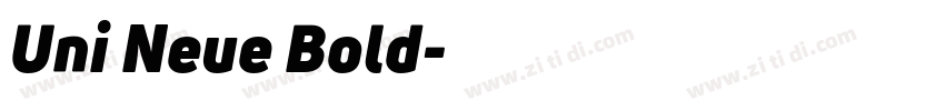 Uni Neue Bold字体转换